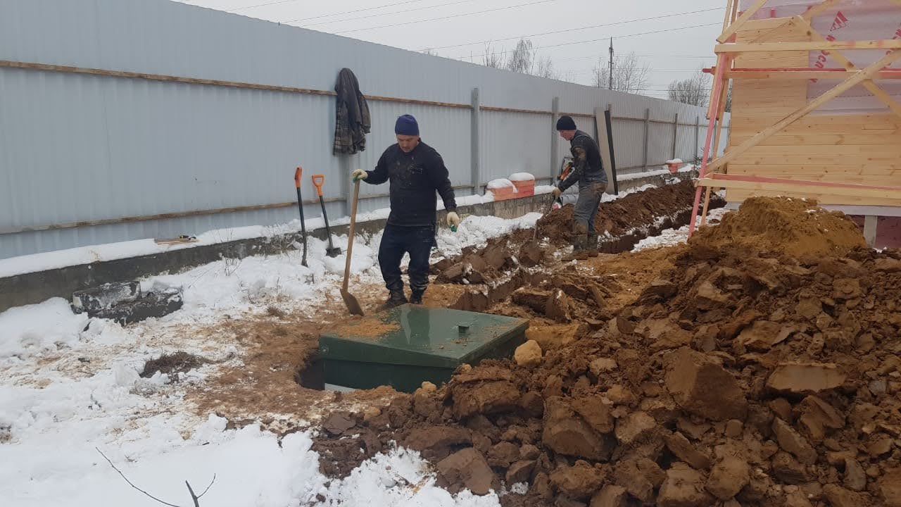 Монтаж септика
