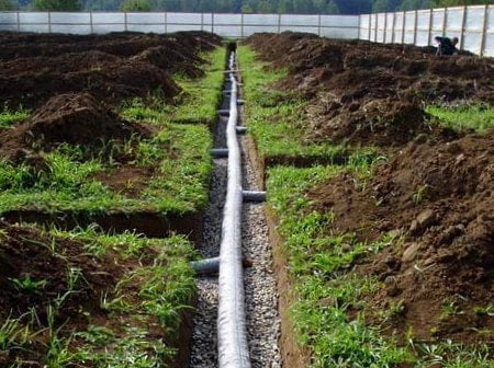 Устройство поверхностного дренажа участка